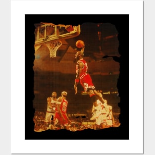 Basket - Dunk Jordan vtg photo Posters and Art